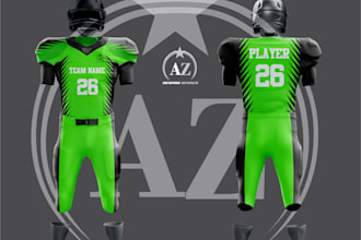 do amrican football jersey design, sublimation uniform 3d mockup unique