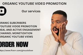 do organic youtube videos and channel promotion for views and subscriber