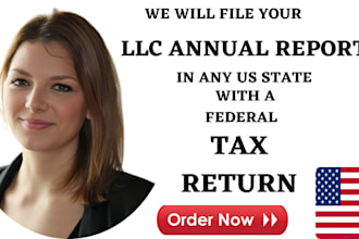 handle your llc annual report filing in any US state with a federal tax return