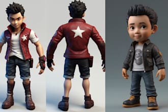 create custom funko style figures and dolls toy model for 3d printing