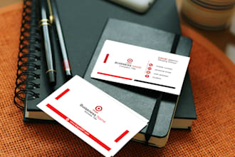 design a modern, minimalist corporate identity business card and thank you card