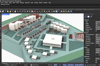create architectural 3d model using rhino