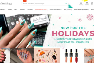 design highly profitable nail shopify cosmetic store beauty website dropshipping