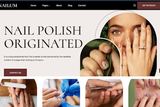 design highly profitable nail salon shopify store cosmetic store beauty website