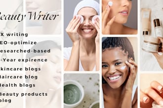 write skincare health and fitness blog article