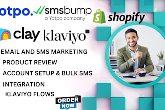 setup yotpo sms bump design shopify klaviyo sms flow email marketing clay com