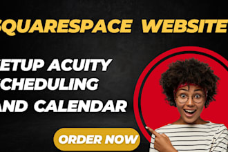 add acuity scheduling and calendar in squarespace website professionally