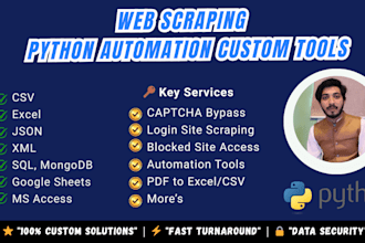 do web scraping, data scraping, from login or any website