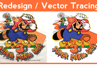 do raster to vector, redesign, tracing to make ai, eps, pdf