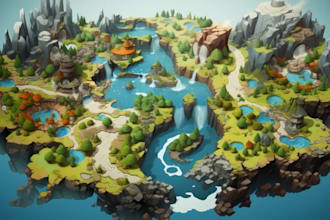 3d game map, unreal engine map,world map,fantasy map,isometric map,fortnite map
