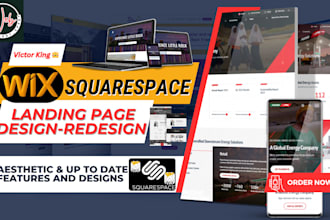 create wix website landing page design, squarespace ecommerce landing page