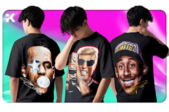 design custom 90s vintage big head bootleg rap tee