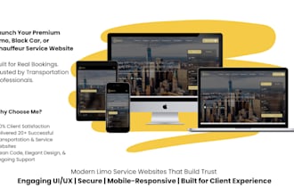 design limousine, chauffeur and taxi booking website
