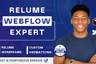 design a professional webflow website wordpress website relume library