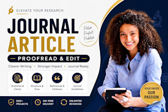 proofread and edit journal article or manuscript