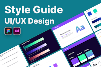 design a figma design system, style guide and brand kit
