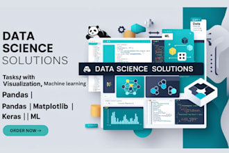 do any data science task using pandas, matplotlib, keras,  machine learning