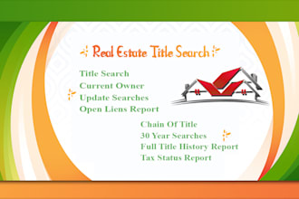 do real estate property title search with all deeds