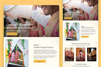 design event management website with ticketing and booking