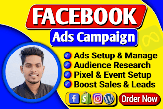 be your facebook and instagram ads campaign manager, run shopify fb ads