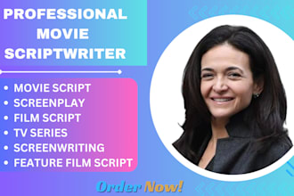 ghostwrite movie script screenplay script writing feature film script tv series