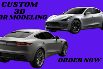 do 3d car modeling 3d car animation render for 3d printing and games development