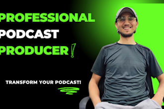 professionally edit, produce your audio podcast in 24 hours