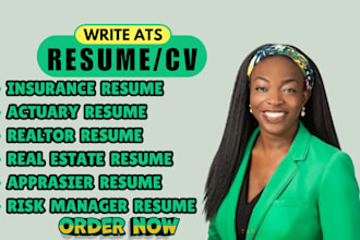 write a professional ats actuary risk manager insurance agent broker resume cv