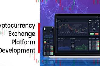 develop crypto exchange website, p2p exchange, dexscreener, trading platform