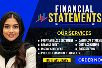 prepare financial statements, profit and loss, balance sheet, cash flow