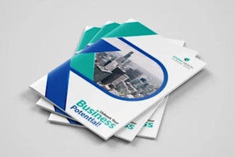 design digital brochure, training manual, company profile, startup business plan