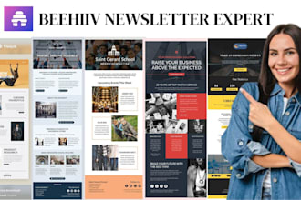 design editable beehiiv newsletter, beehiiv account setup, beehive landing page