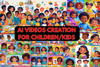 create educational, alphabetical learning ai videos for kids and children on yt