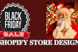 design black friday shopify store design christmas flyer