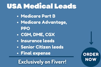 give medicare leads  dme leads cgm insurance leads