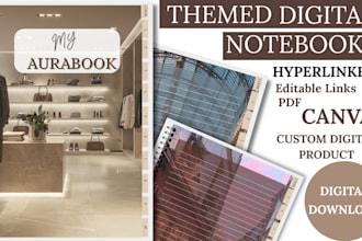 create hyperlinked and customizable digital notebooks for you or your etsy store
