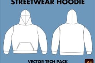 design clothing apparel technical flats sketch tech packs