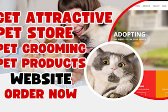 design pet store, pet toy, pet grooming website pet product dropshipping store