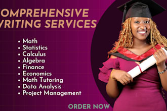 do economics, statistics, finance, project management and accounting tasks