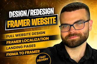 design or fix any issue on a framer website or landing page, framer expert