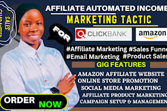 build automated clickbank affiliate marketing link promotion amazon website