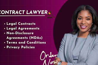 write legal contracts, agreements, ndas, terms and conditions