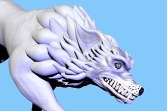 do 3d animal model, 3d head 3d face 3d bust for 3d printing