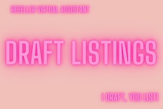draft optimized poshmark, ebay, vendoo listings