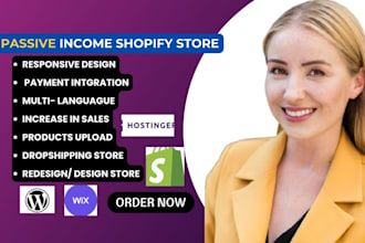 do passive income, ecommerce customization shopify optimization on wix wordpress