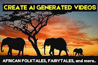 create unique ai videos for african folktales fairytale myth stories for youtube