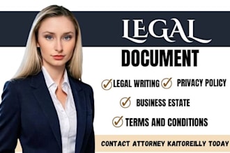 legal document writing business estate land house privacy policy term condition