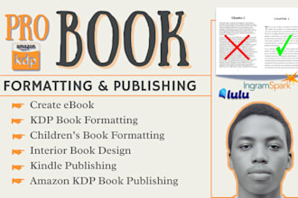do professional ebook and kdp book formatting for amazon kdp book publishing