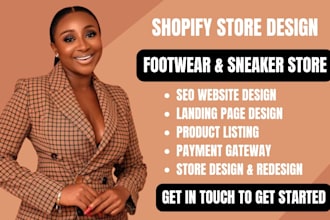 design footwear shopify store sneaker store footwear website, shoe store