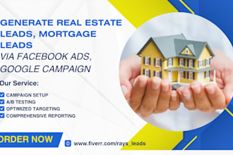 generate highly targeted real estate, mortgage broker leads via facebook ads